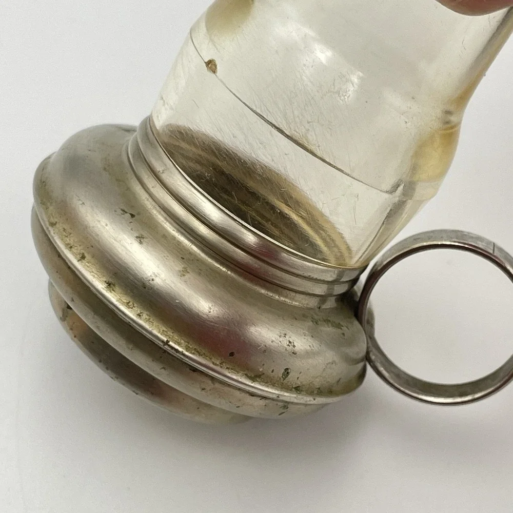 Vintage Plastic & Metal Salt Pepper Shakers‎ Lantern Set Style Mid Century 1950s